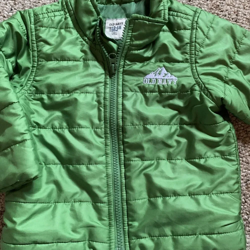 Old Navy Jacket Kids 12-18 Months Green Full Zip